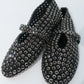 Alaia Crystal Flats (Black)