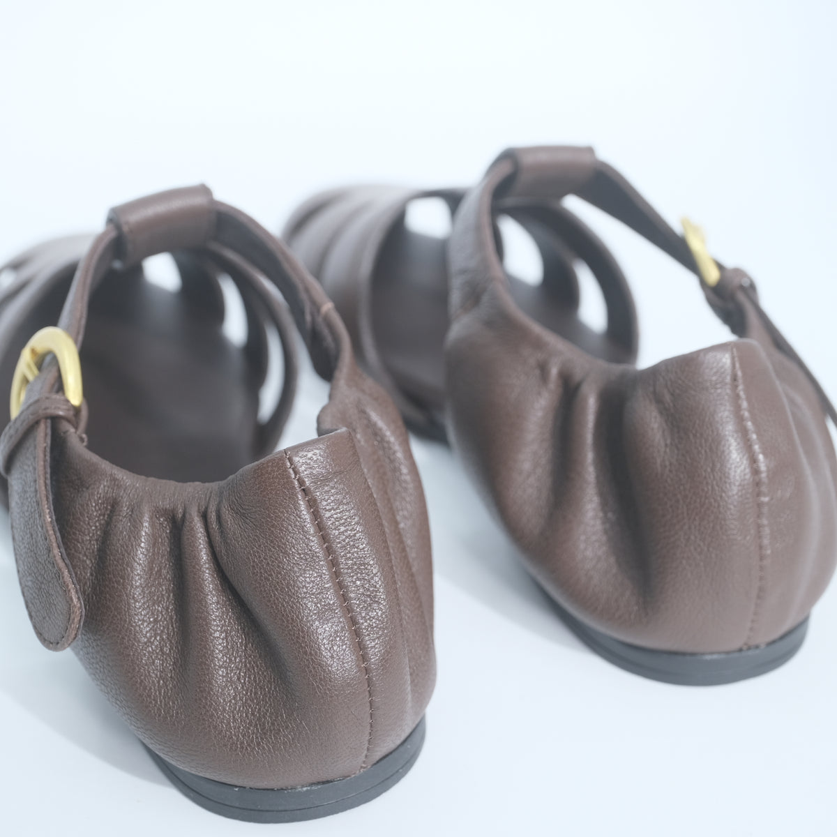 Miu Miu Mary Jane Flats (Maroon)