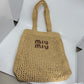 Miu Miu Straw Shoulder Bag