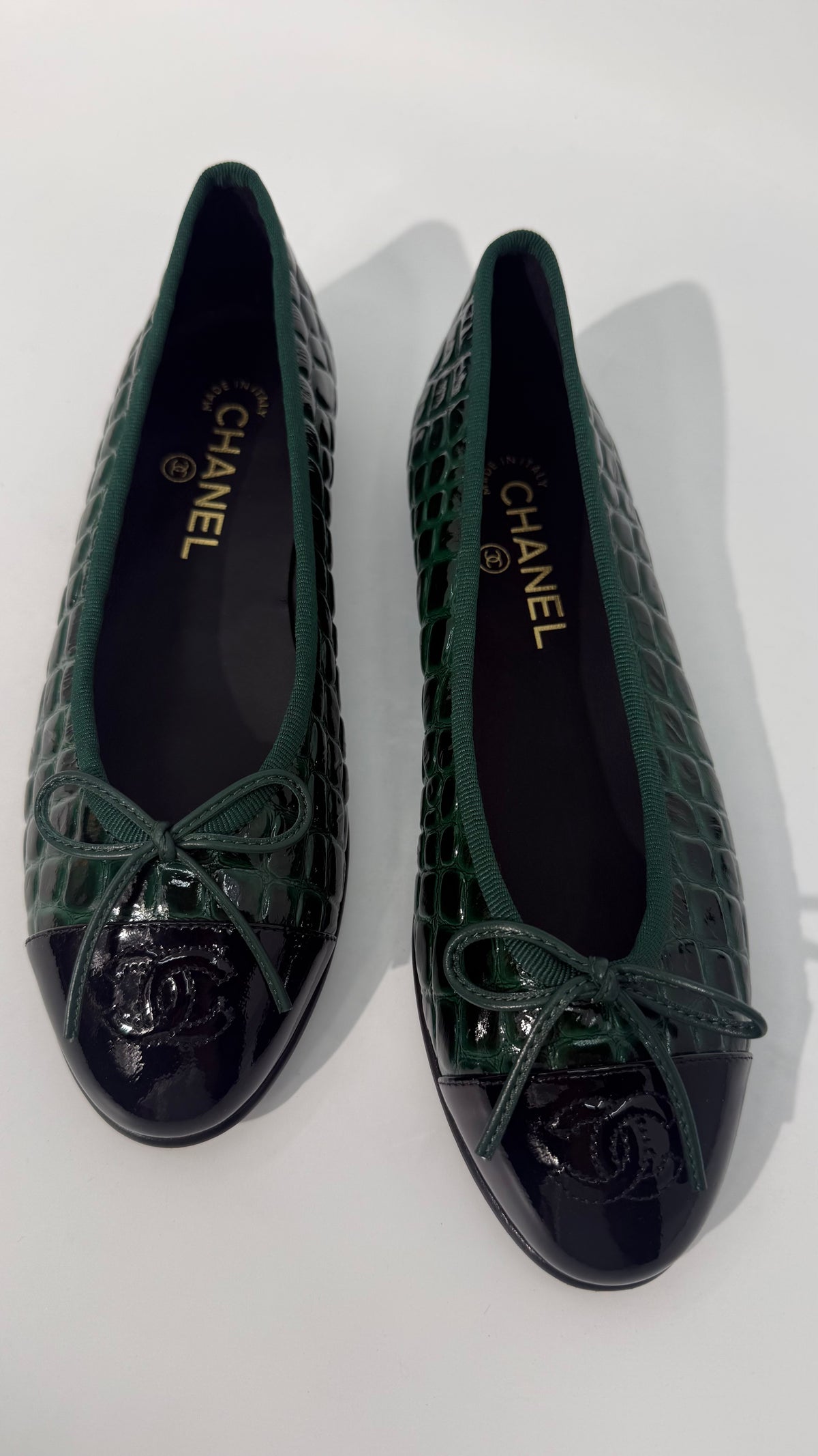 Chanel Croc Ballet Flats