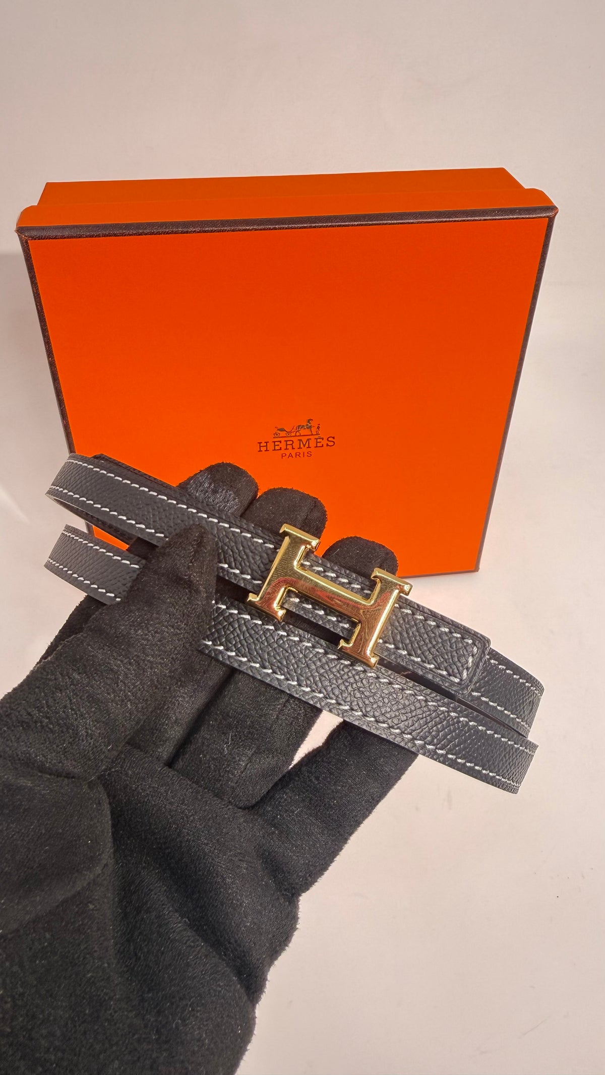 Hermes Constance H Slim Belt