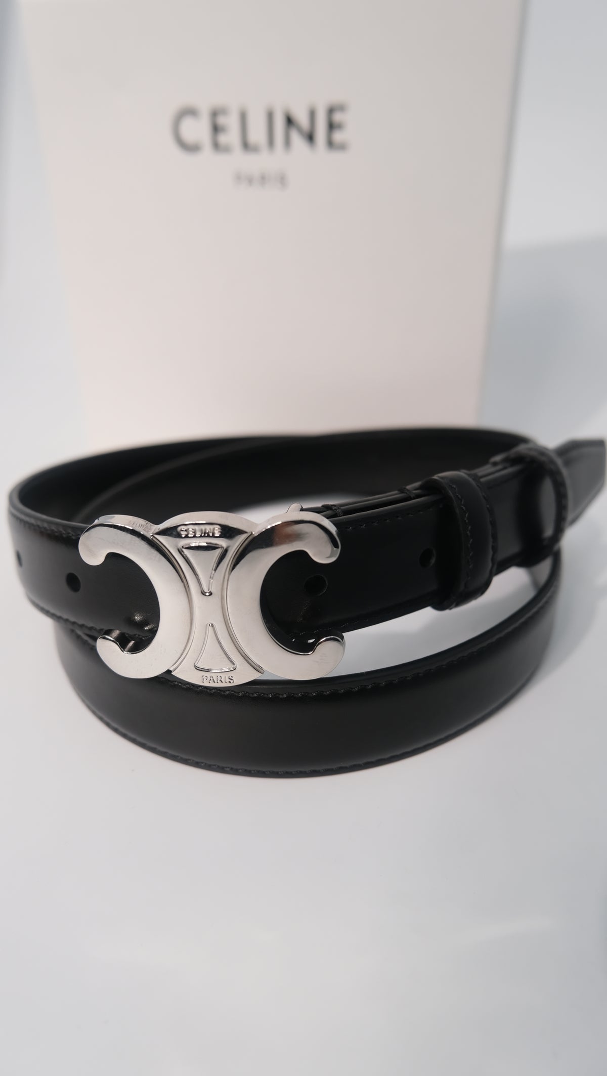 Celine Triomphe Belt (SHW)