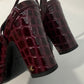 Chanel Croc Slingback Pumps