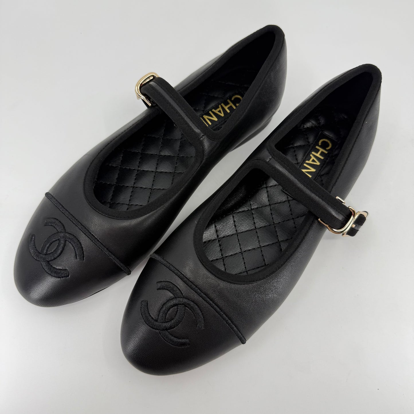 Chanel Mary Jane Black Ballet Shoes