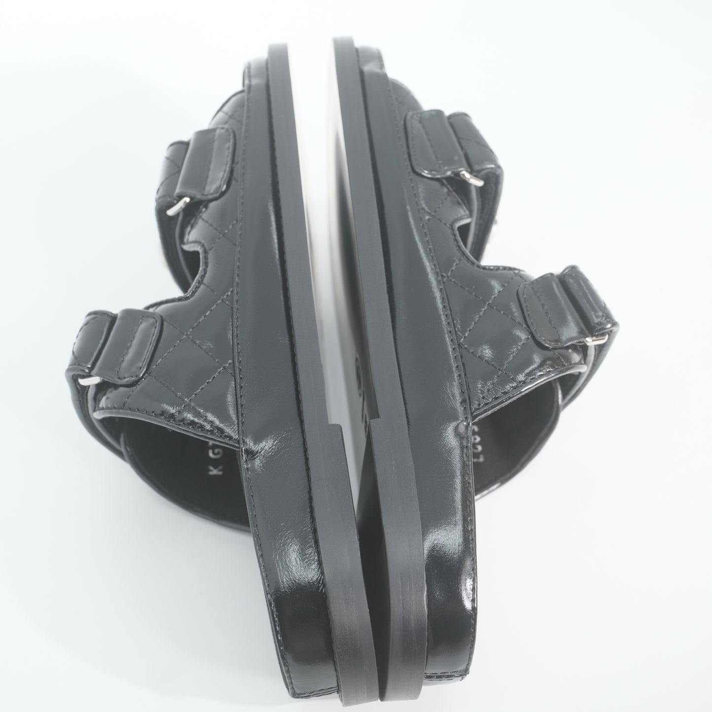 Chanel Patent Dad Sandals