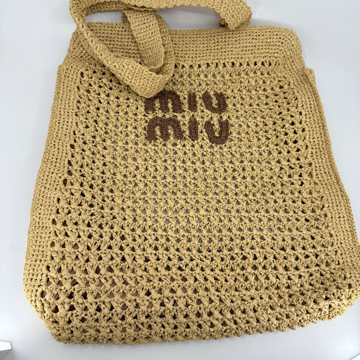 Miu Miu Straw Shoulder Bag