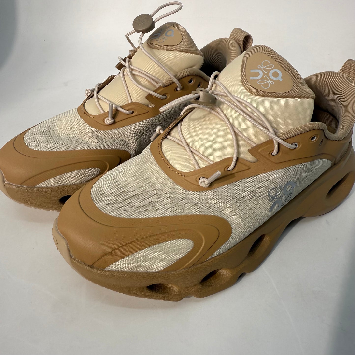 Loewe x On Cloudsolo Sneakers in the Dark Sand/Cream