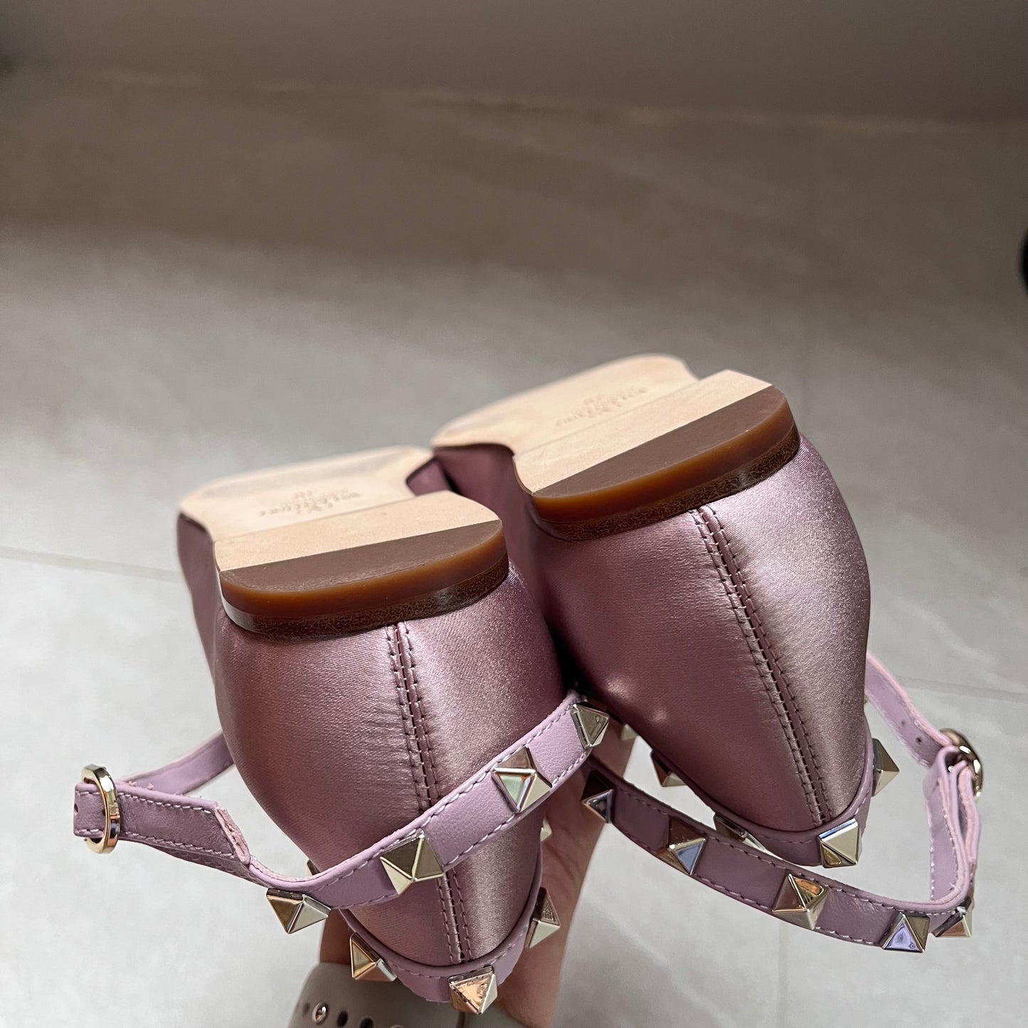 Valentino Garavani Satin Ballet Stud Pumps