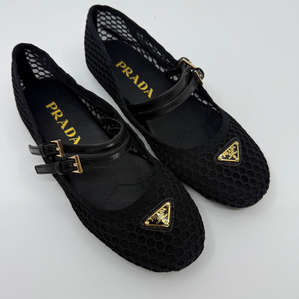 Prada Net Ballet Shoes