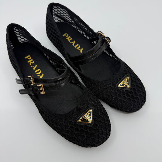 Prada Net Ballet Shoes