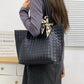 "Olive" Bespoke Leather Weave Tote (Brandless)