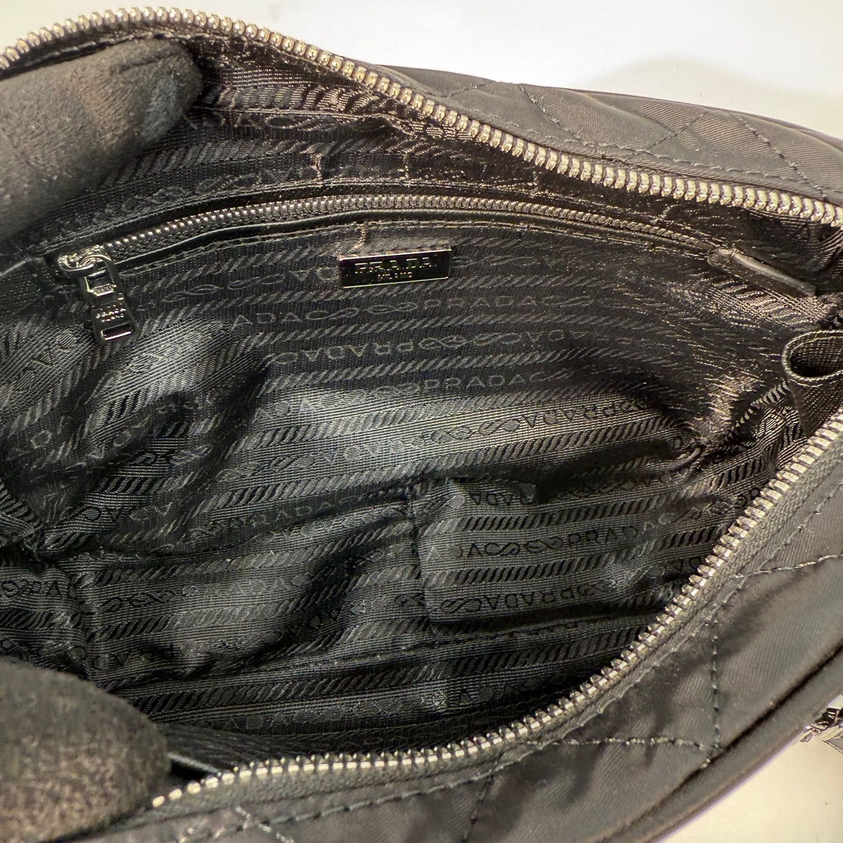 Prada Tessuto Impuntu Quilted Crossbody Bag