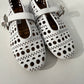 Alaia Perforated Ballet Flats (White)