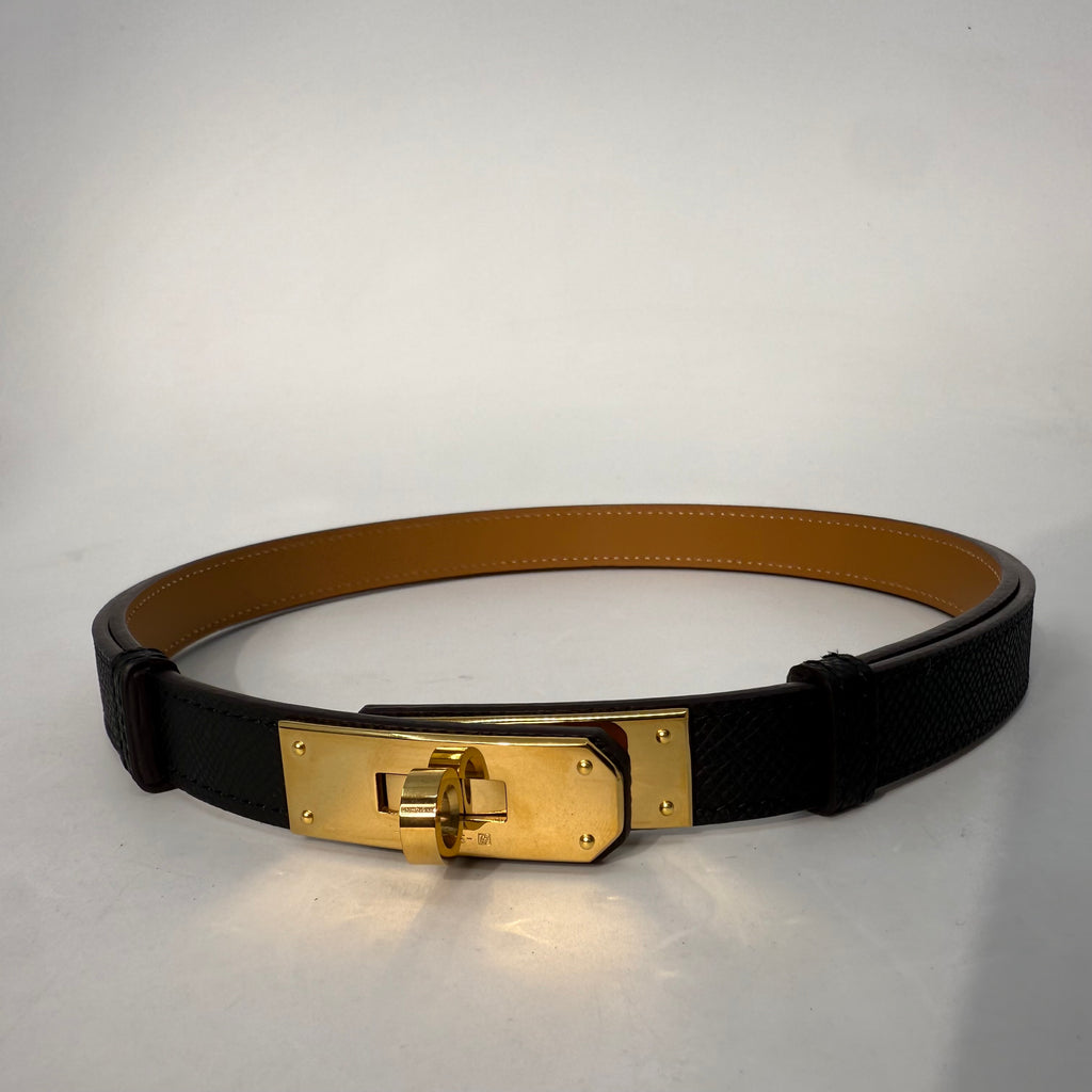 Hermes Kelly Black Belt (GHW)