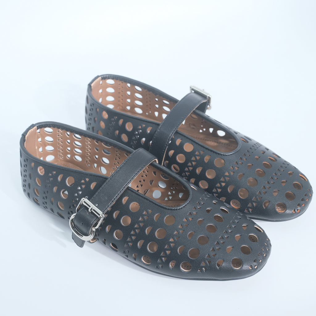 Alaia Perforated Ballet (Black)