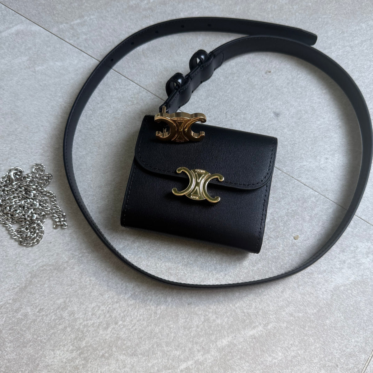 Celine Triomphe Belt (with wallet)