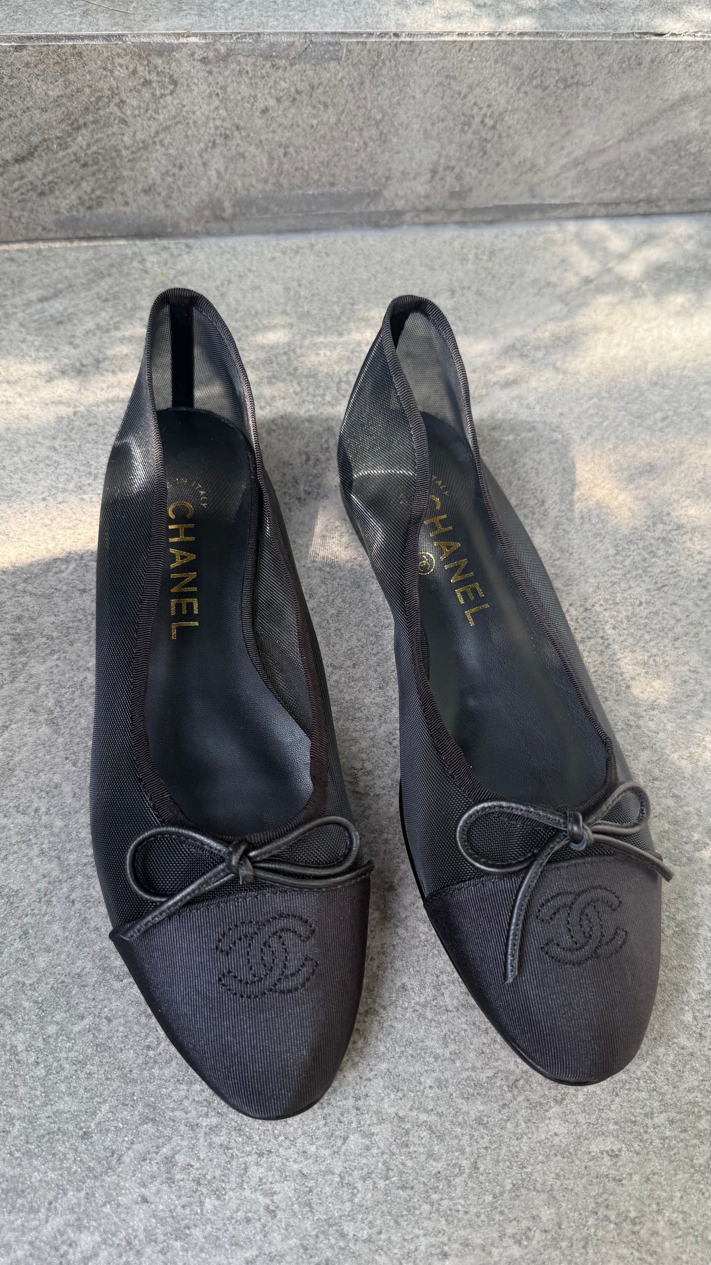 Chanel Mesh Ballet Flats (Black)
