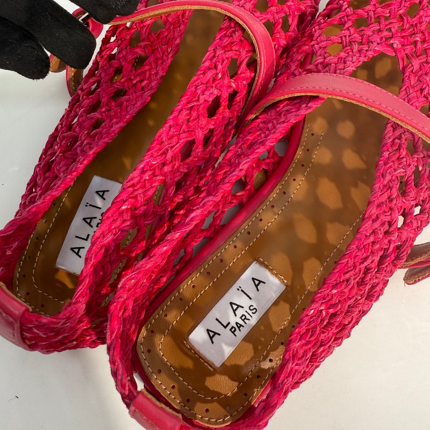 Alaia "La Ballerine" Mary Jane Flats Hot Pink