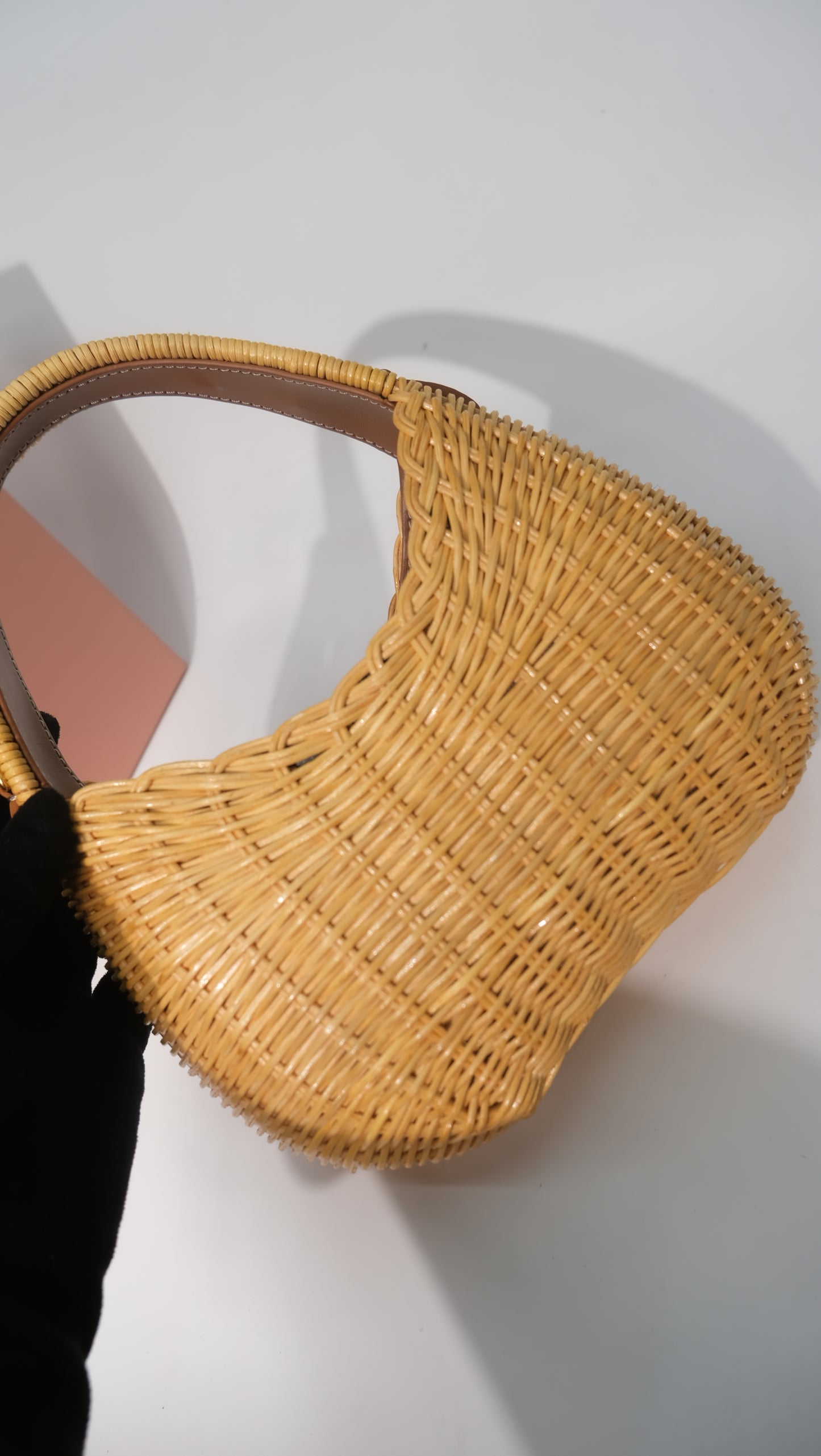 Miu Miu Wander Wicker Hobo Bag