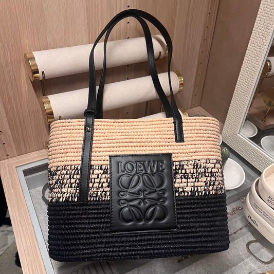Loewe Raffia Bag (Black)