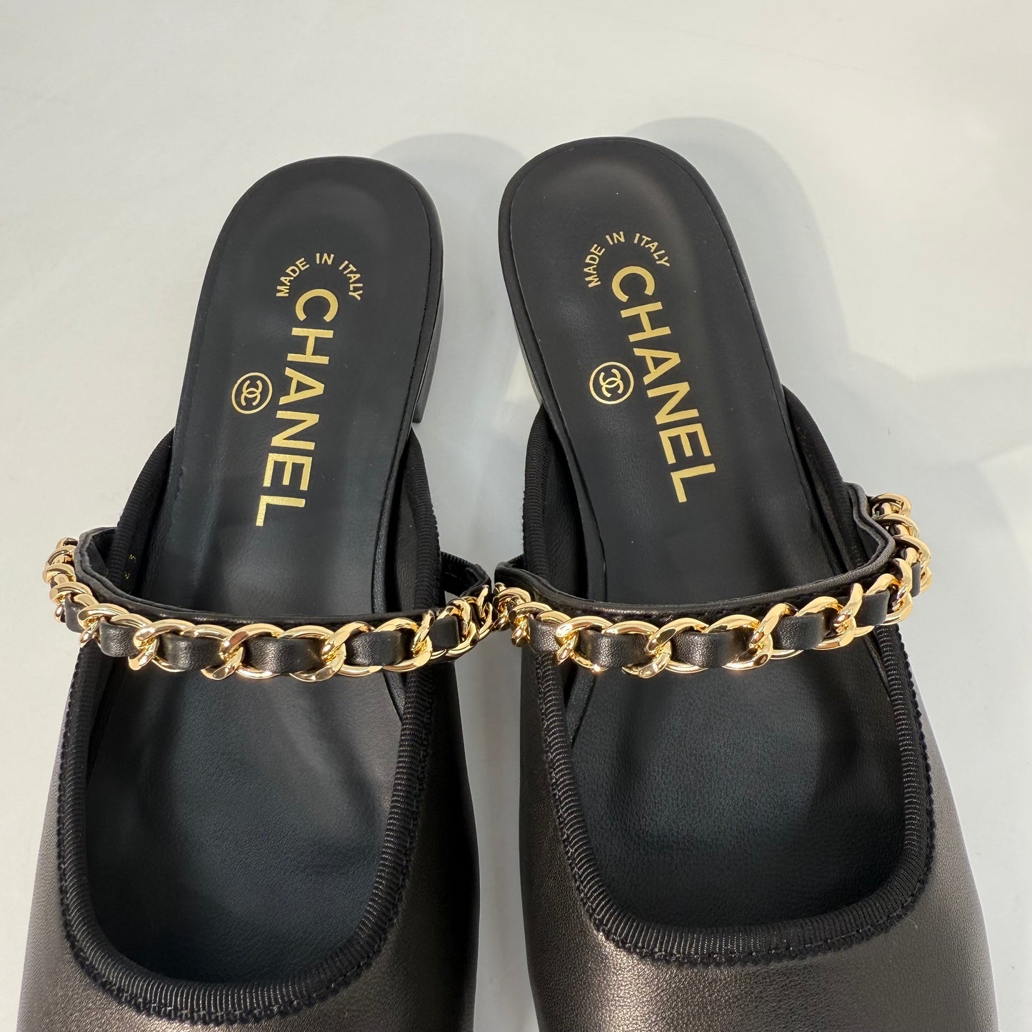 Chanel Mary Jane Mule Patent Captoe