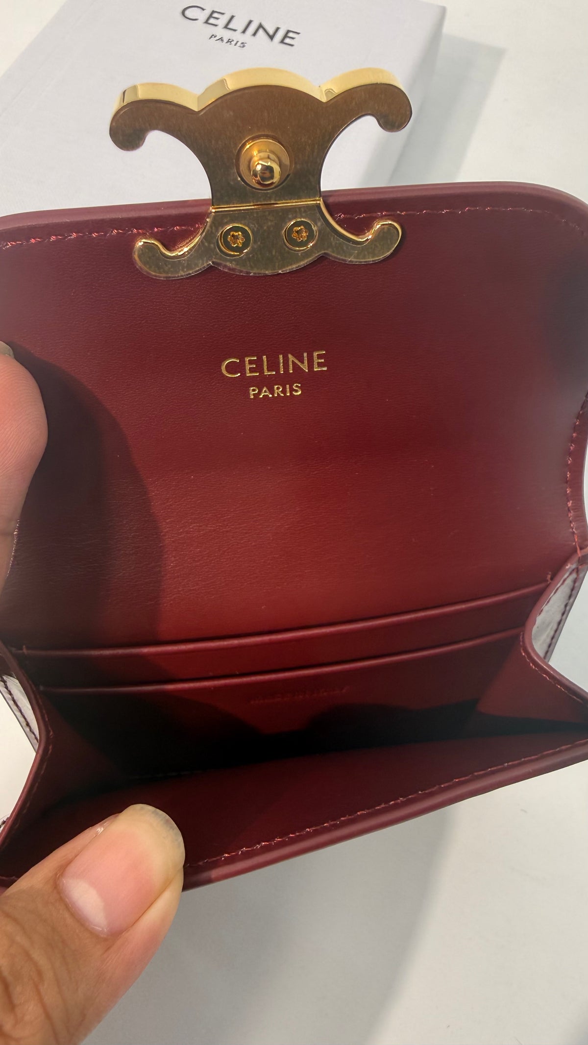 Celine Maroon Cardholder