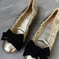 Prada Bow Ballet Shoes (Gold)