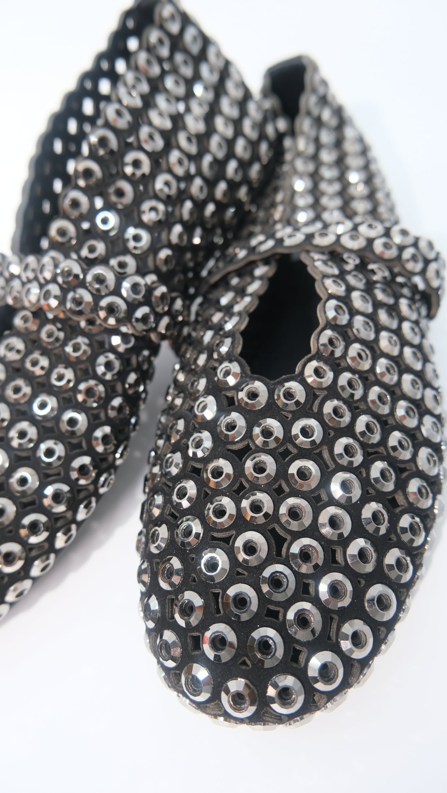 Alaia Crystal Flats (Black)