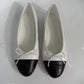Chanel Quilted Ballet Shoes (White)
