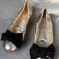 Prada Bow Ballet Shoes (Gold)