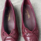 Chanel Quilted Ballet Shoes Maroon