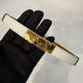 Hermes Kelly White Belt (GHW