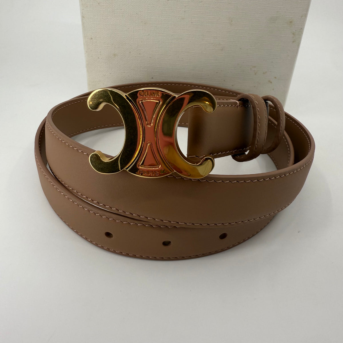 Celine Triomphe Belt Old Rose