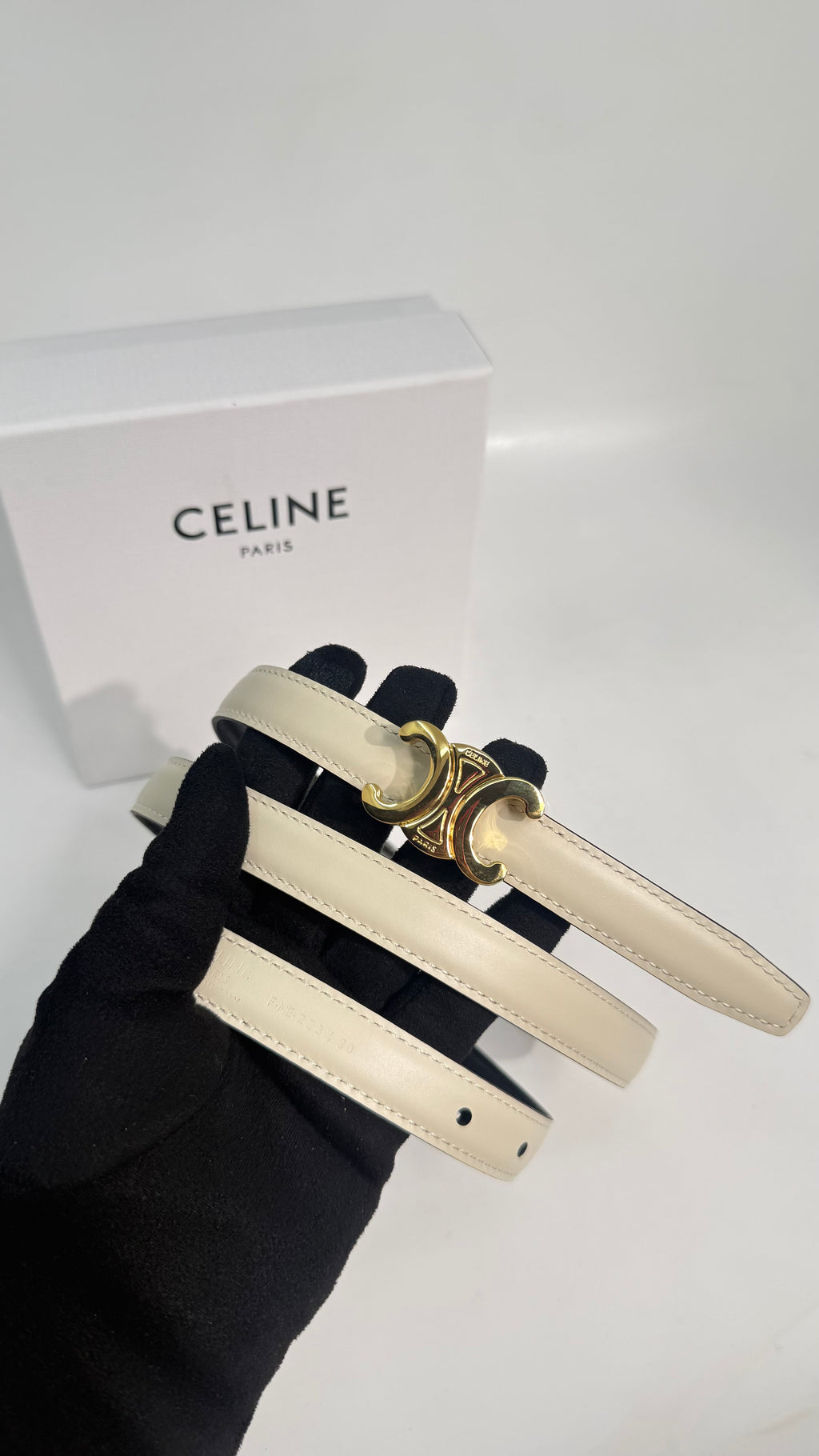 Celine Triomphe Slim Belt