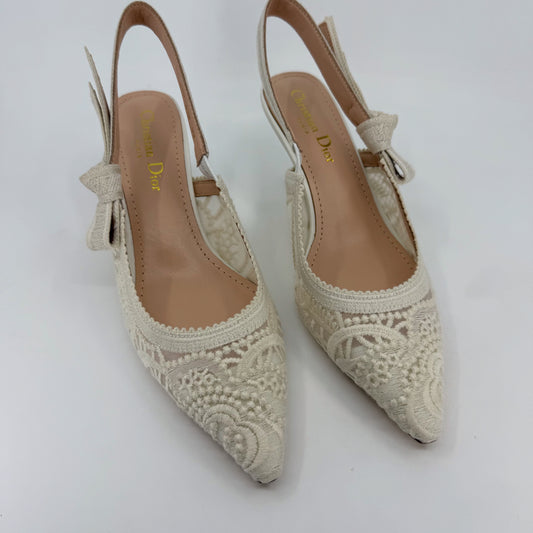 Christian Dior Lace Kitten Heels