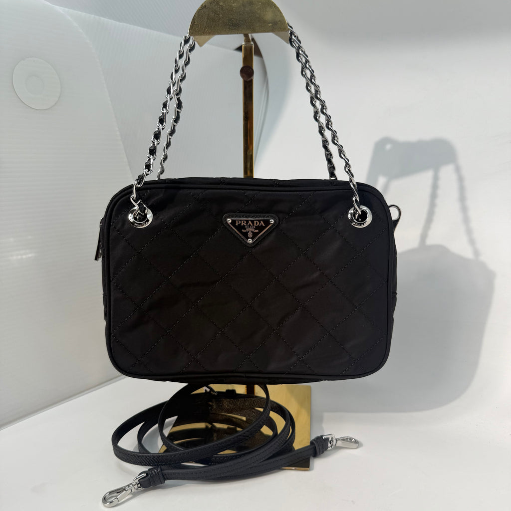 Prada Tessuto Impuntu Quilted Crossbody Bag