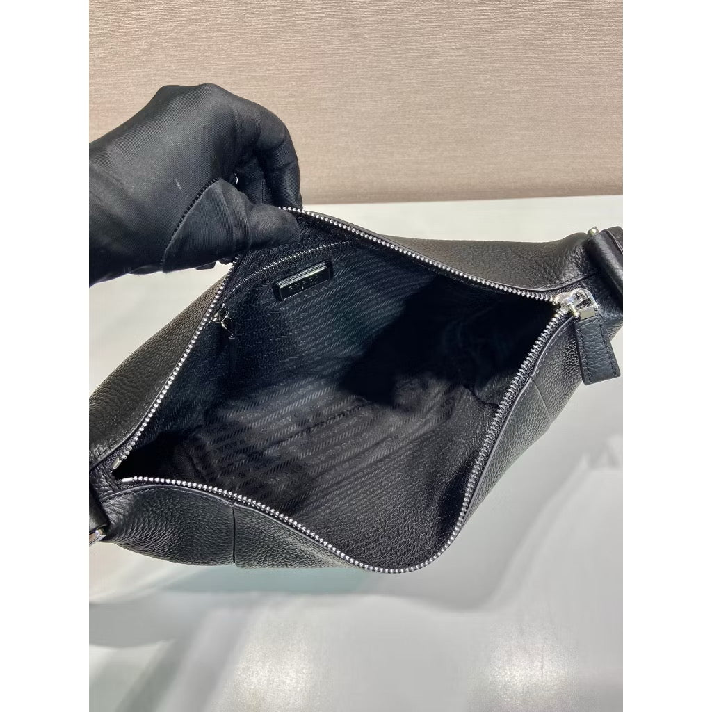 Prada Vitello Embossed Logo Crossbody