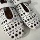 Alaia Perforated Ballet Flats (White)