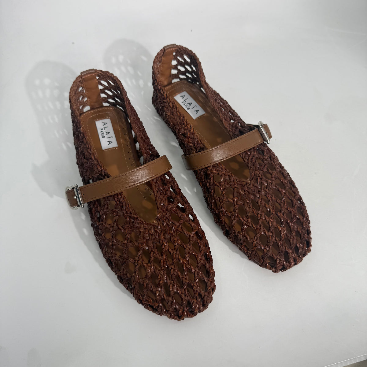 Alaia Net Flats (Brown)