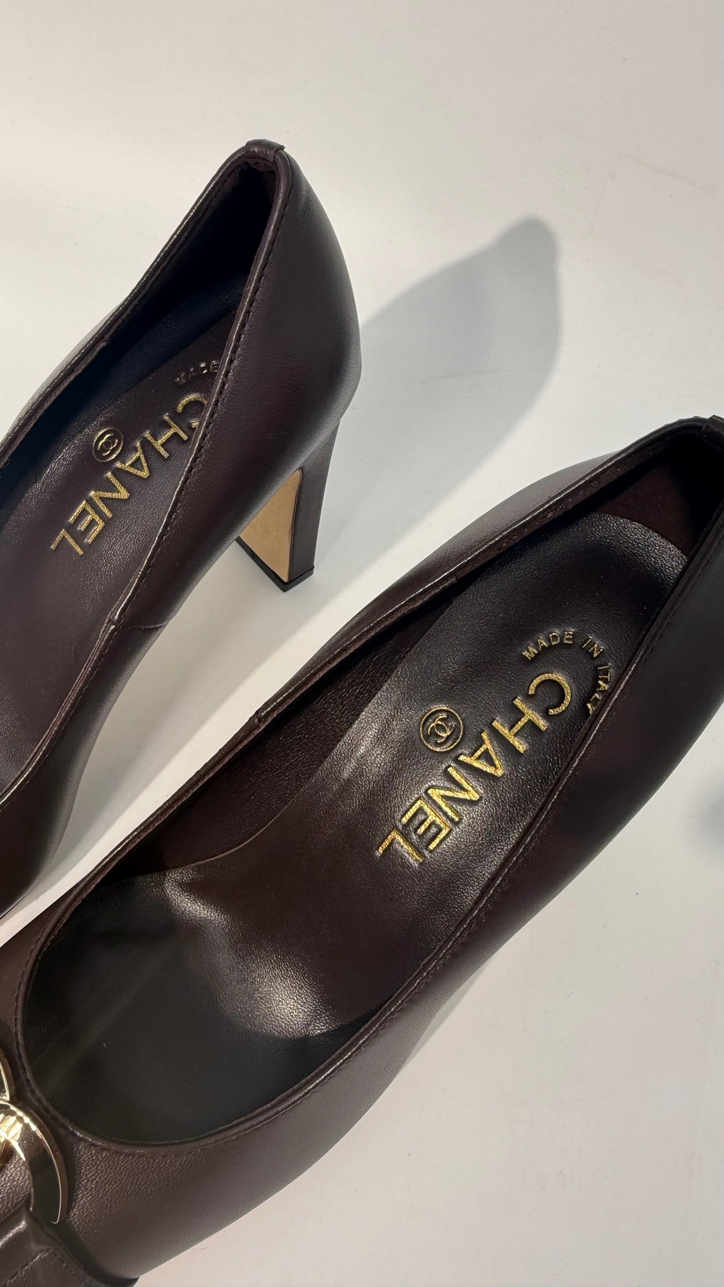 Chanel Square Cap Toe Pumps