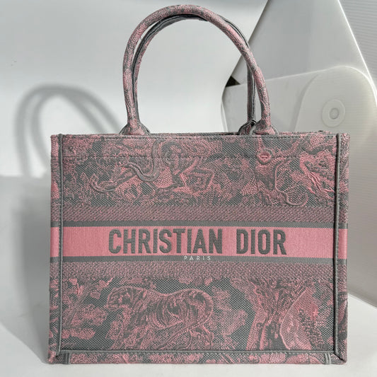 Christian Dior Book Tote Pink/Gray