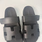 Hermes Chypre Black Sandals