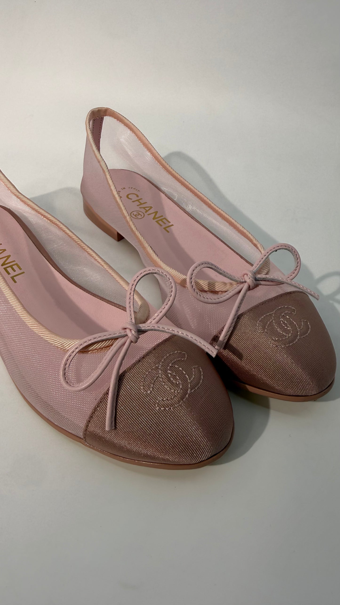 Chanel Mesh Summer Flats (Pink)