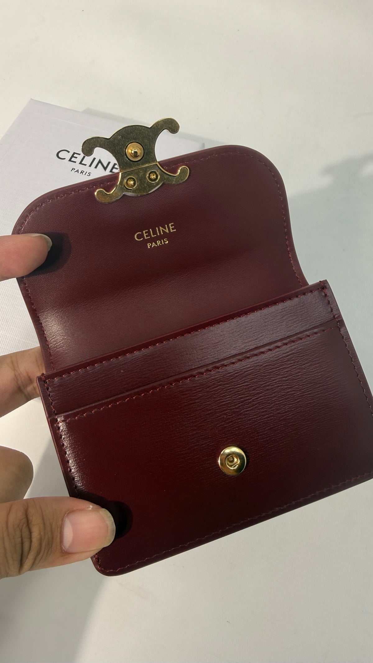 Celine Maroon Cardholder