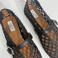 Alaïa Fishnet Woven Leather Mary Jane Ballet