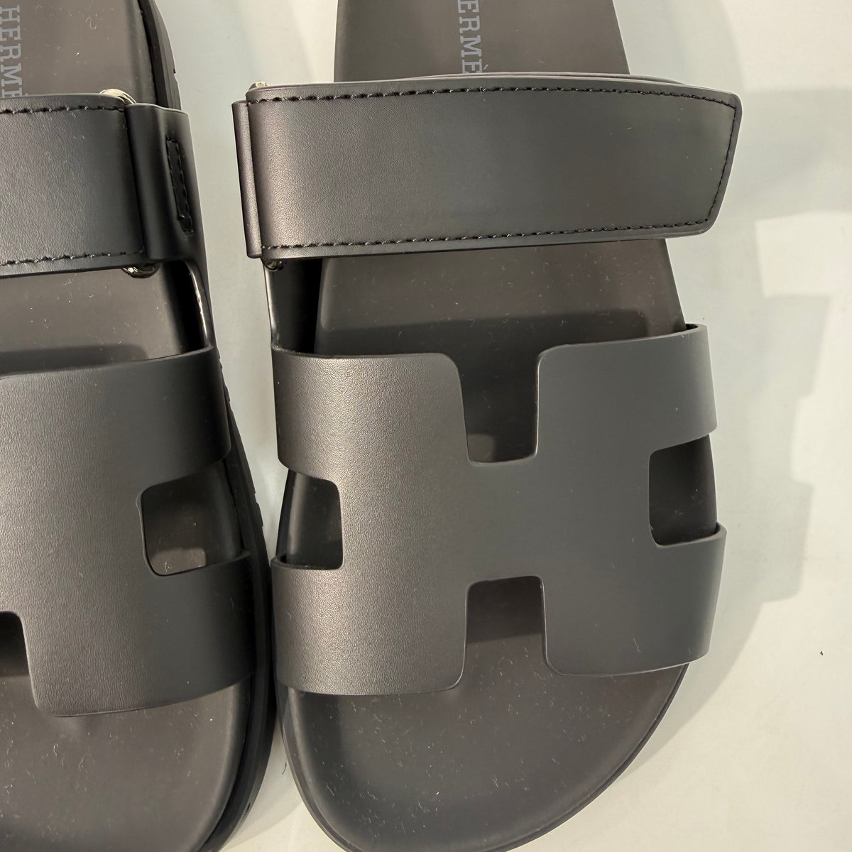 Hermes Chypre Black Sandals