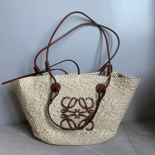 Loewe Anagram Raffia Basket Bag