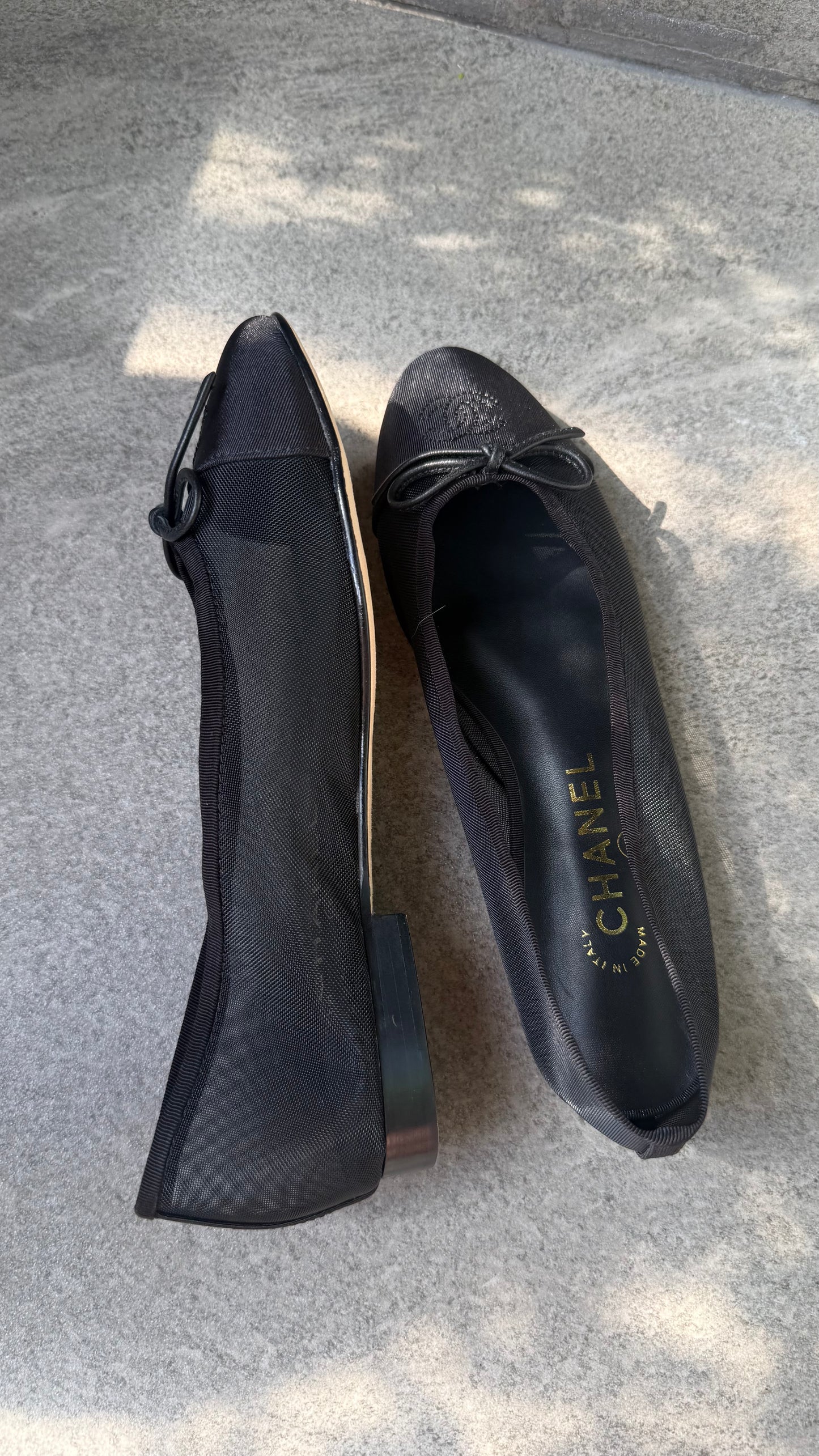 Chanel Mesh Ballet Flats (Black)
