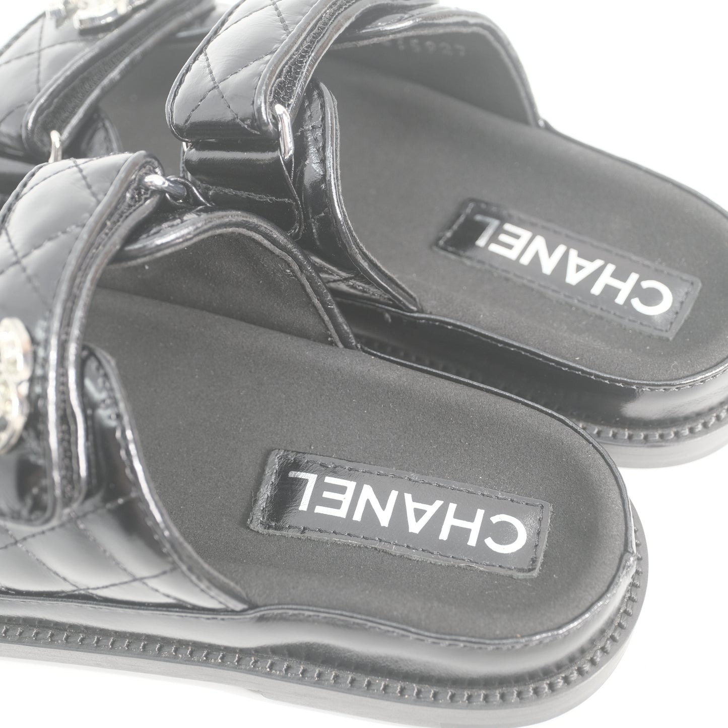 Chanel Patent Dad Sandals
