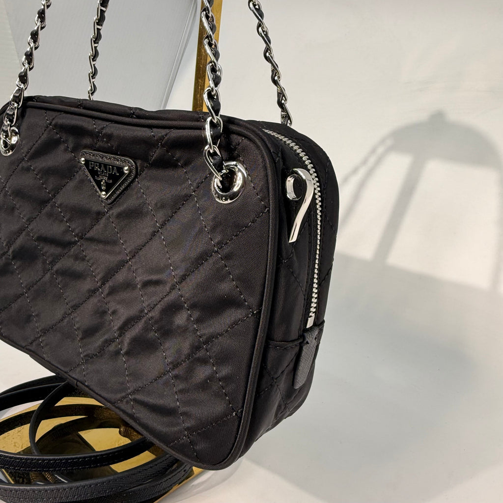 Prada Tessuto Impuntu Quilted Crossbody Bag